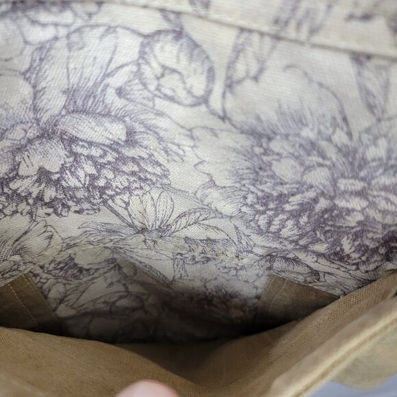 Boho Floral Canvas Tote Bag | Made in India | Slouchy Carryall 16"x15" - Picture 6 of 14